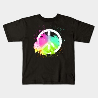 Peace of a Rainbow - Sherbet Kids T-Shirt